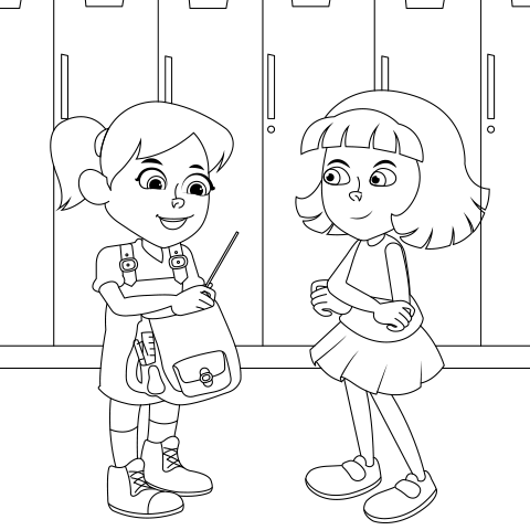 Sophia and Friend Coloring Sheet