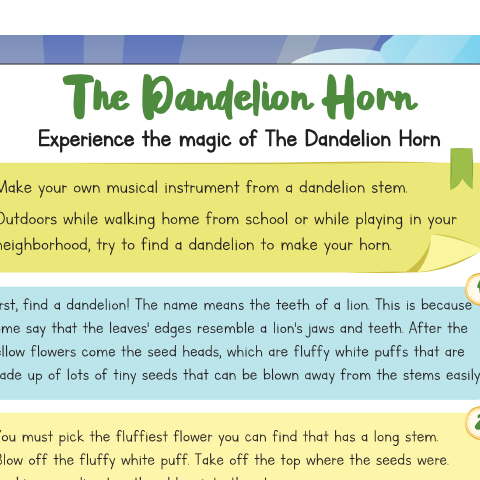 Make Your Own Dandelion Horn